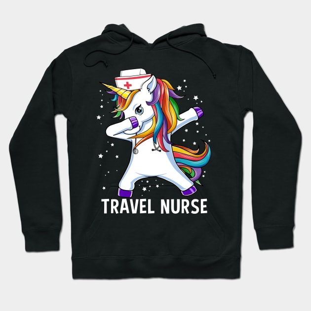 Dabbing Unicorn Travel Nurse Funny Gift Hoodie by HCMGift